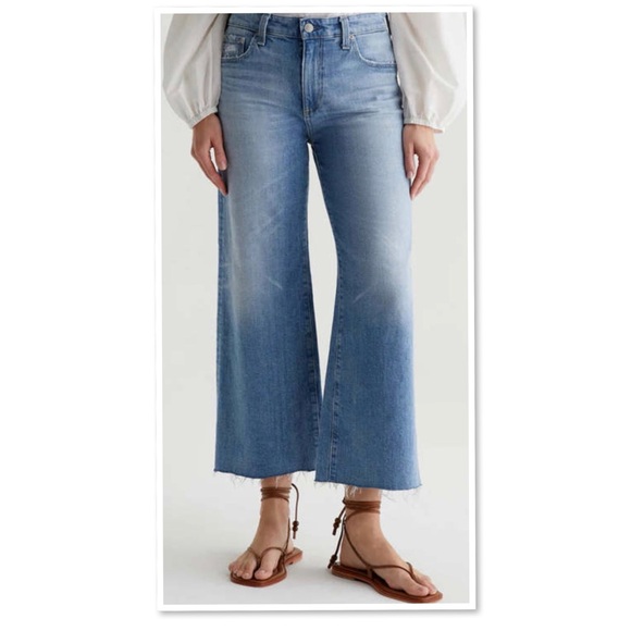 Ag Adriano Goldschmied Saige Wide Leg Crop Jeans - Picture 2 of 14